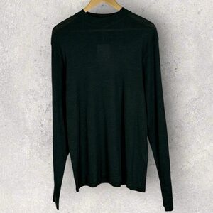 NWT Samsoe 50% Merino Wool 50% Bamboo Green Lightweight Sweater Mens Size Medium